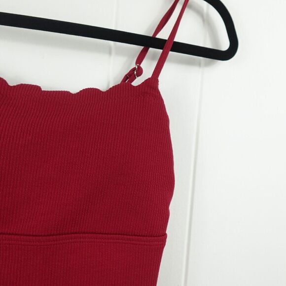 Shein Red Scalaped One Piece Swimsuit Medium - Picture 4 of 10